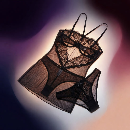 Lace perspective sexy jumpsuit - Happi Hour